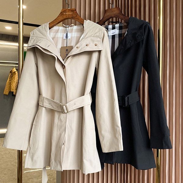 Very popular Burberry belted high neck raincoat replica Bae96387