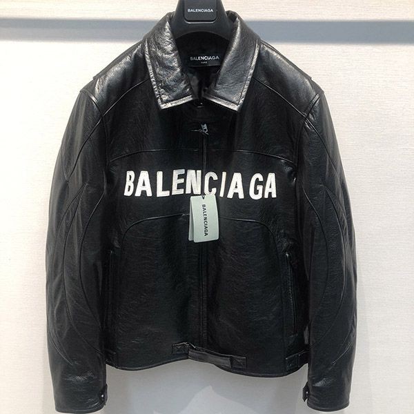 Balenciaga riders leather jacket with tracking bay86677