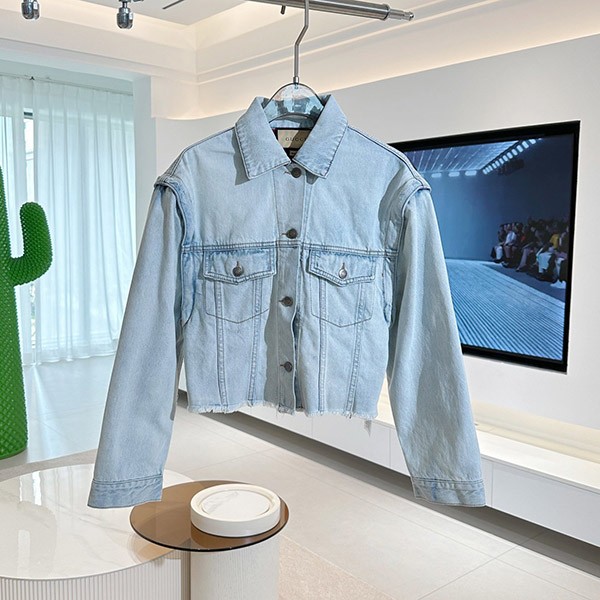 Gucci Replica Animal Embroidery Denim Jacket 737767