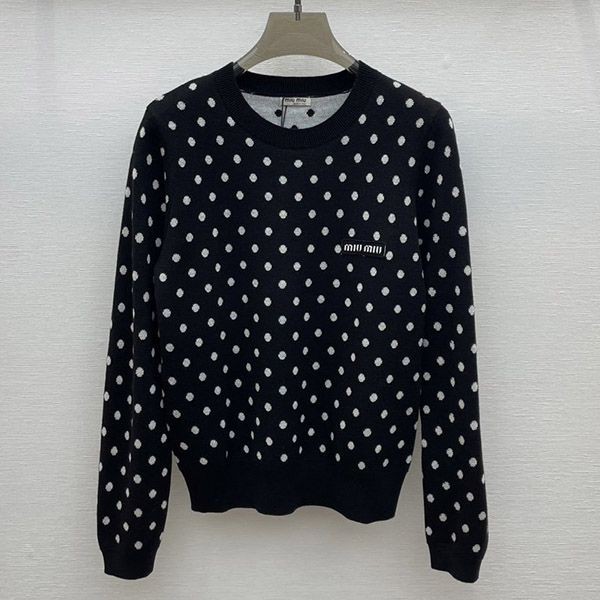 Super low price! Miu Miu Polka Dot Viscose Sweater myp72587