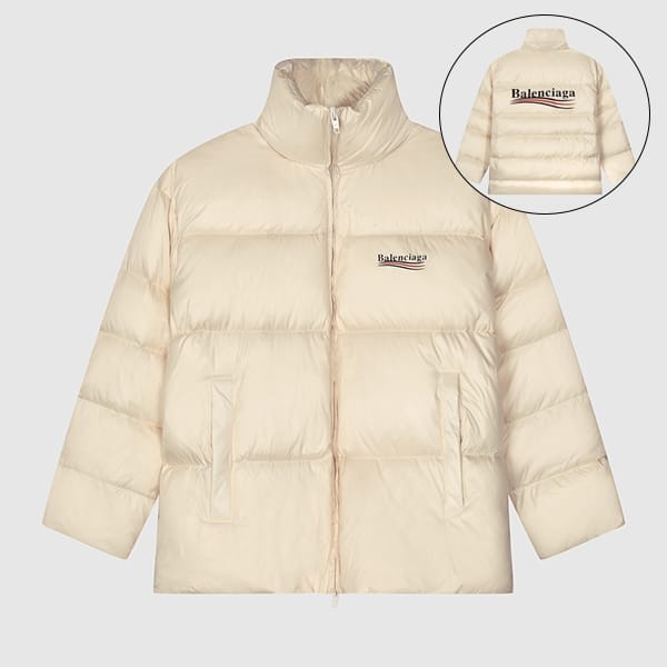 High quality Balenciaga logo oversized down jacket replica 758045TYD361000