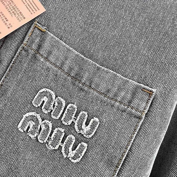 ★Miu Miu Replica★Embroidered Denim Blouson Jacket GWB185