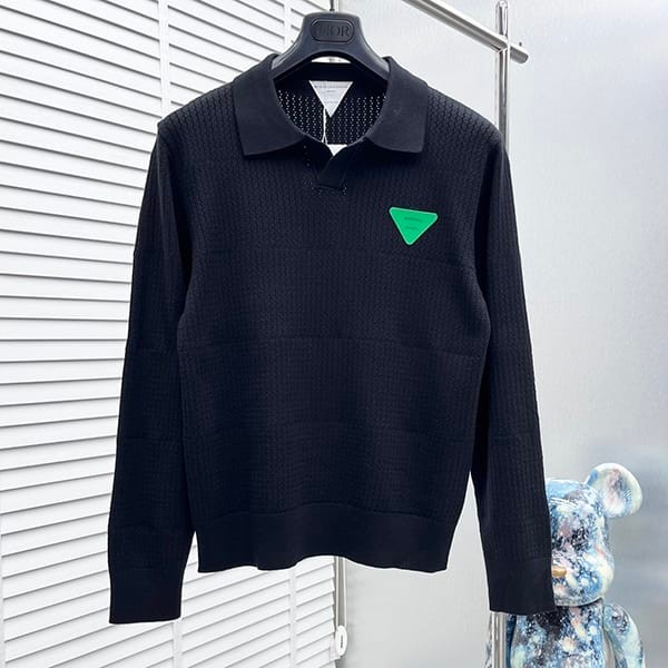 Luxury brand Bottega Veneta Women's Light Wool Knit Polo Replica bob71485