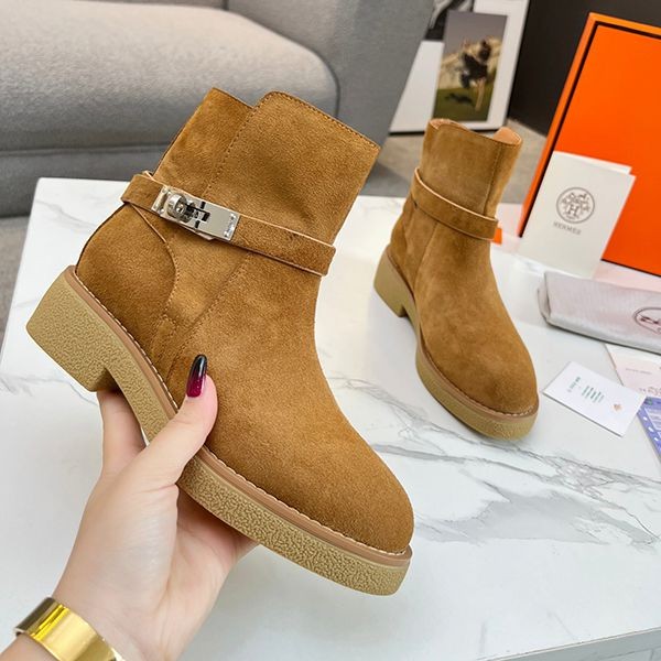 [HERMES] History Short Boots N-grade Veau Heritage H232068