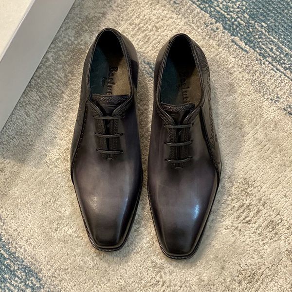 Berluti Replica Equilibrium Leather Oxford Shoes BEM31969