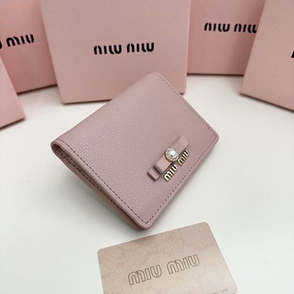 Miu Miu Ribbon Crystal Mini Wallet Replica myh80211