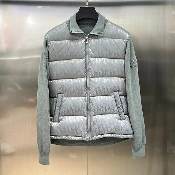 ★Tracked shipping for peace of mind Dior Oblique Wool Knit Blouson Replica 2 colors dep69609