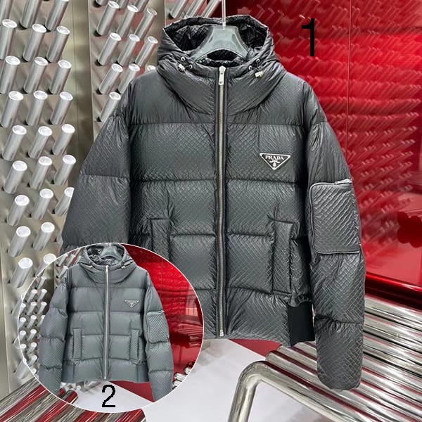 The hottest topic! Prada Re-Nylon reversible down jacket replica in 2 colors pum34136