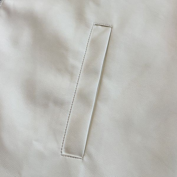 Attention-grabbing! Prada Triangle Logo Leather Jacket Replica puo97070