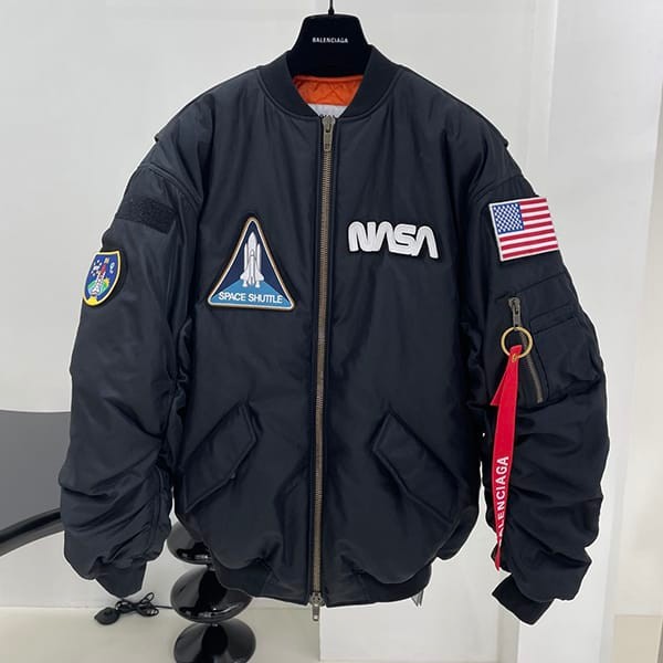Tracking included Cheap Balenciaga NASA collaboration fake oversized bomber jacket bat82782