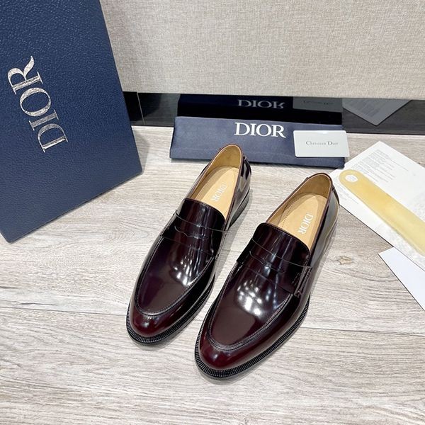 [New 23AW] Dior Leather Loafers Leather Shoes Replica dea06204