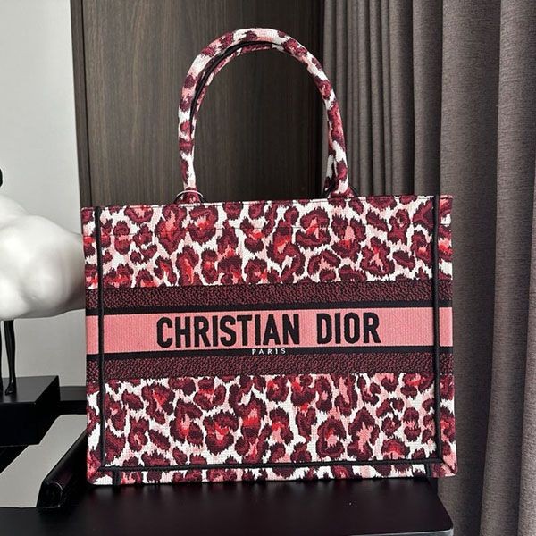 Cute Dior Book Tote Copy S Leopard Red M1265ZRHM Cute Dior Book Tote Copy S Leopard Red M1265ZRHM
