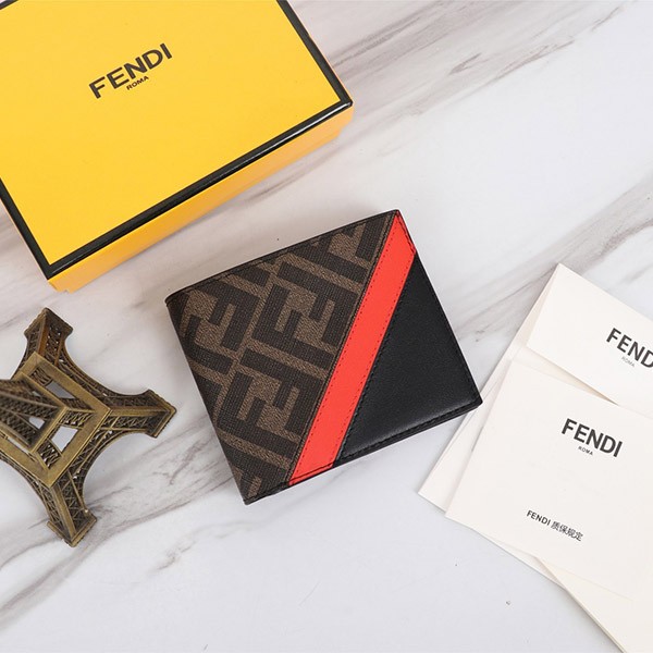 Fendi replica FF fabric bi-fold wallet, immediate delivery feq71122 Fendi replica FF fabric bi-fold wallet, immediate delivery feq71122