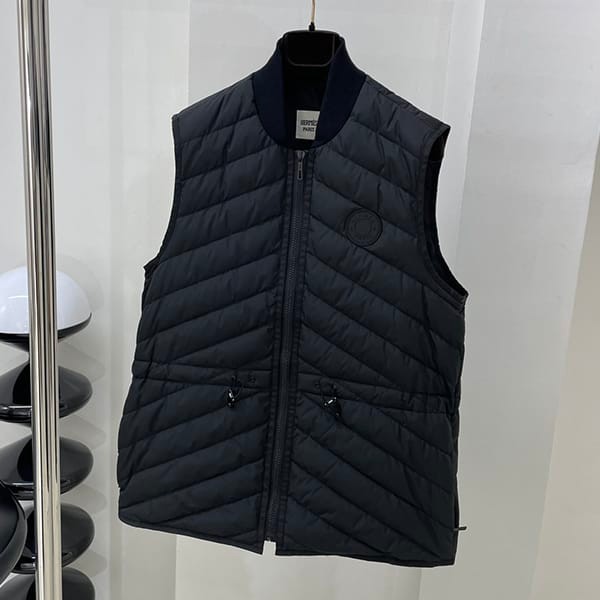 Attention★Hermes Replica Long Quilted Vest H3H0156DA0236