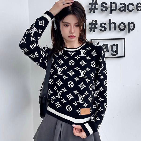 Stylish Louis Vuitton replica Monogram Jacquard pullover vup13376 Stylish Louis Vuitton replica Monogram Jacquard pullover vup13376