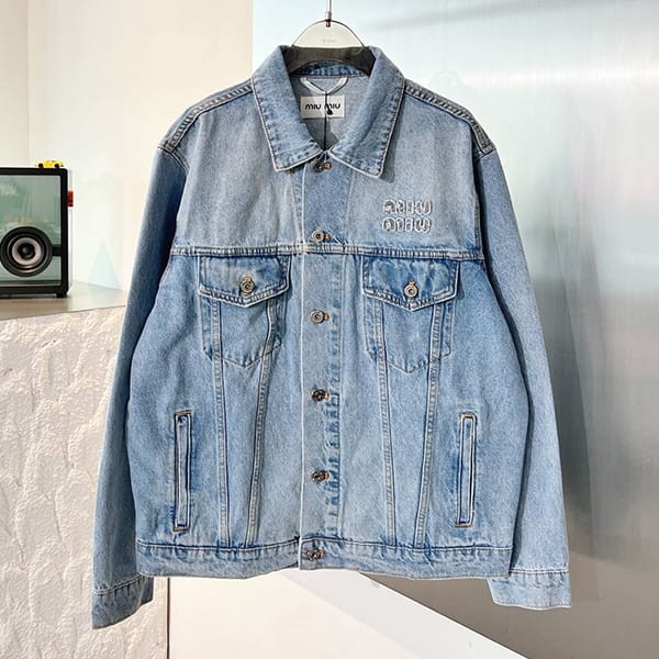 Cute Miu Miu replica denim shirt with embroidered logo myx90373 Cute Miu Miu replica denim shirt with embroidered logo myx90373