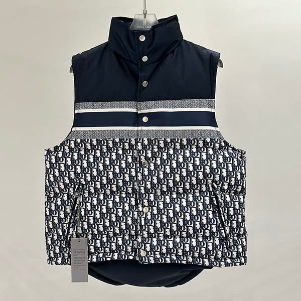 Dior Oblique Reversible Down Vest with Tracking Replica 147C32A2968_X5803
