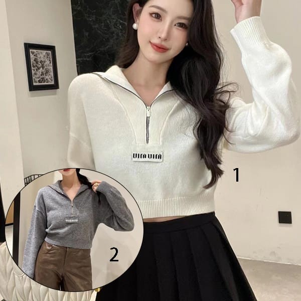 Rare Miu Miu replica cashmere knit polo shirt in 2 colors myi95768