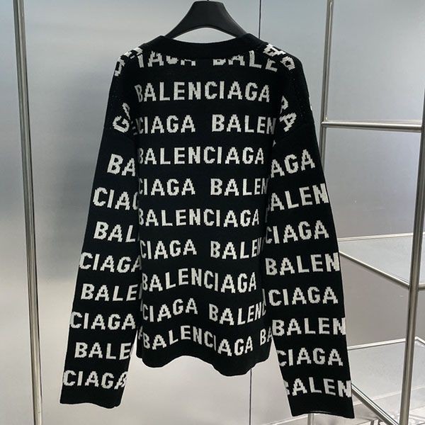 Secured Balenciaga Allover Cardigan LOGO bah25032