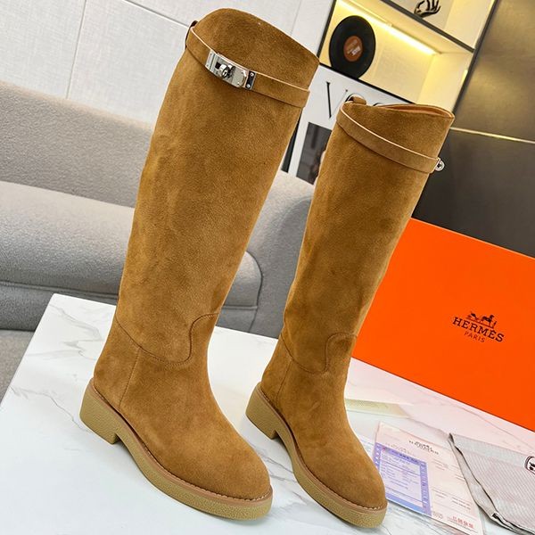 Extremely rare! Hermes Kelly Palladium Loop Boots Replica erp06398