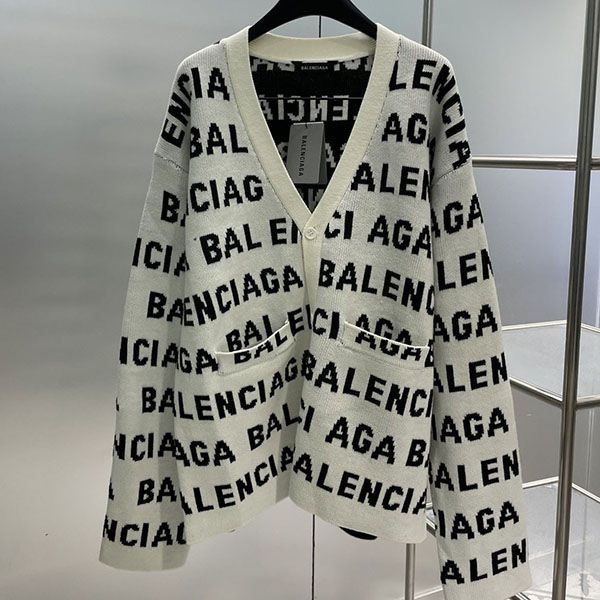 Balenciaga Allover Cardigan Replica LOGO baj16402