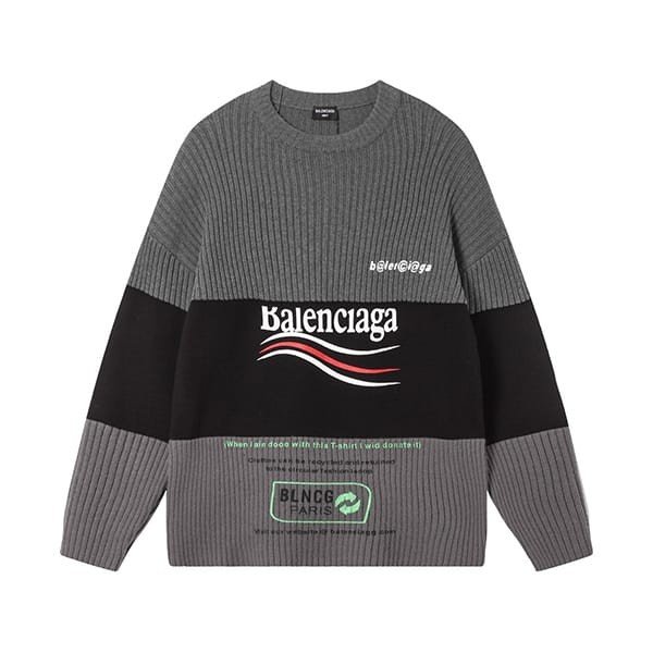 Easy to use Balenciaga Allover Logo Cotton Knit Sweater Replica bai08331