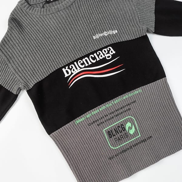 Easy to use Balenciaga Allover Logo Cotton Knit Sweater Replica bai08331