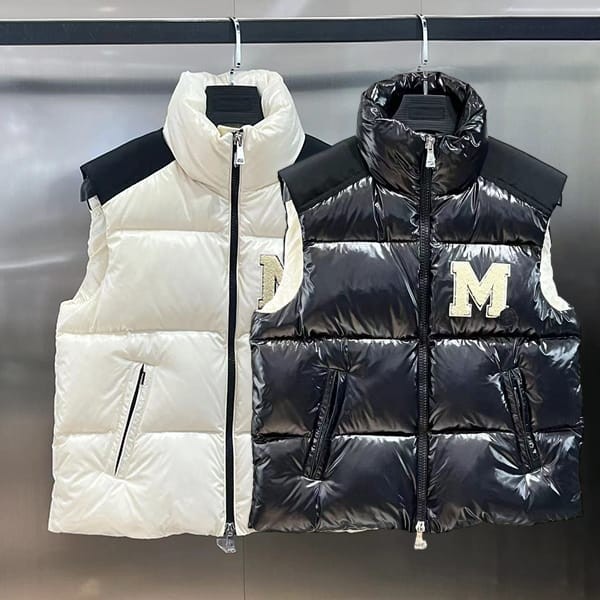 Free shipping Moncler Oder logo patch down vest replica 2 colors I20931A00017595ZJ034