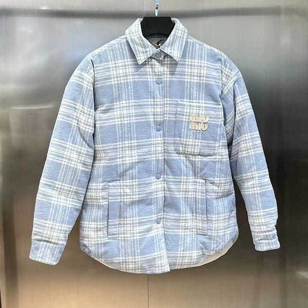 Recommended Miu Miu replica plaid down shirt myc29148