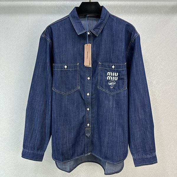 [New 23AW] Miu Miu denim shirt replica mym36513