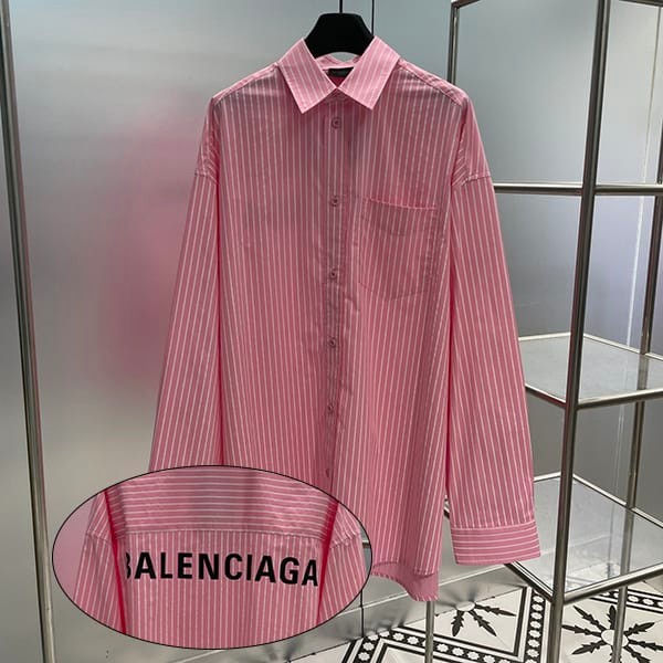 [Very versatile] Balenciaga copy striped overshirt bav99499