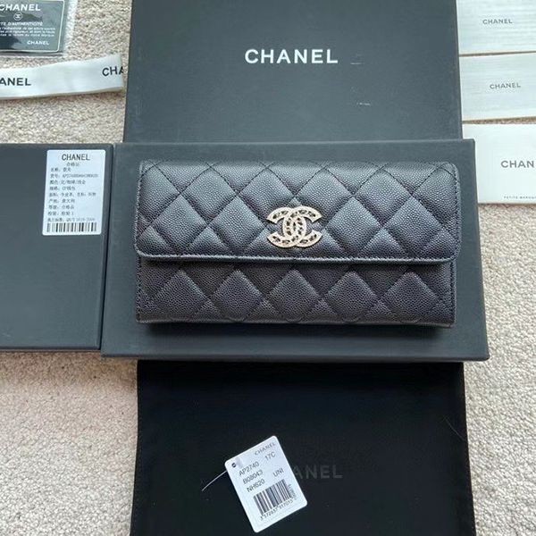 High quality???Chanel caviar skin Coco mark bi-fold long wallet copy shj02877 High quality???Chanel caviar skin Coco mark bi-fold long wallet copy shj02877