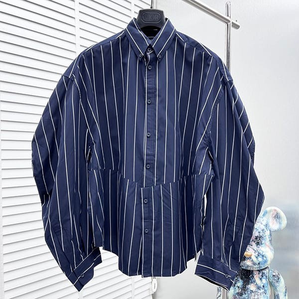 Immediate shipping Balenciaga copy striped cotton shirt baj97401