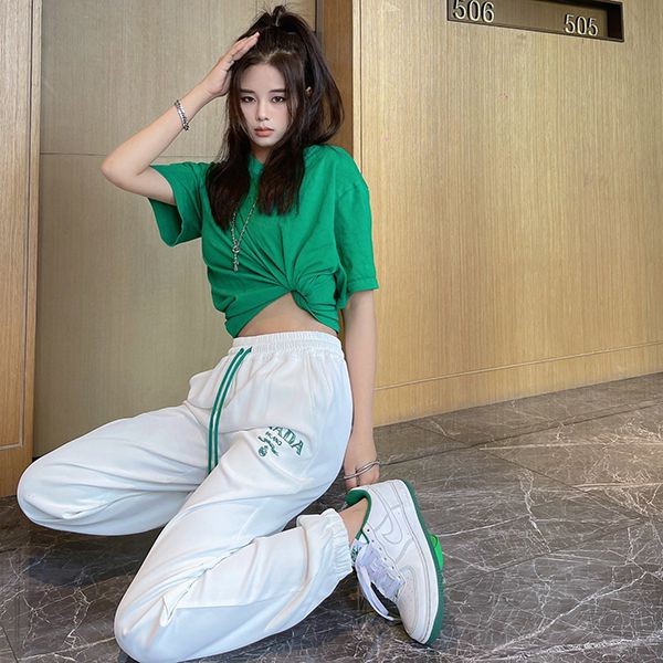 Rare Prada Logo Waist Stretch Poplin Wide Leg Pants Replica pup68680 Rare Prada Logo Waist Stretch Poplin Wide Leg Pants Replica pup68680