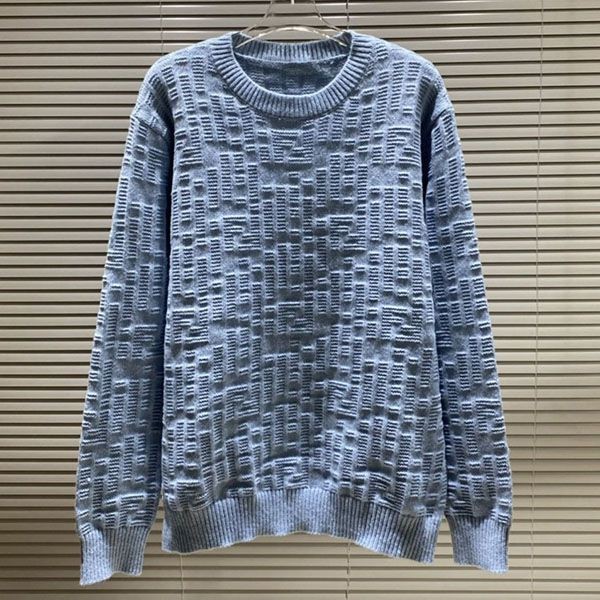Fendi Blue Cutout Fake Sweater feu41225