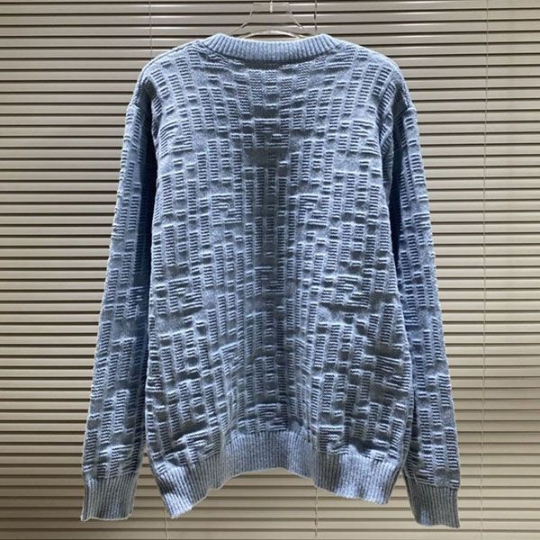 Fendi Blue Cutout Fake Sweater feu41225