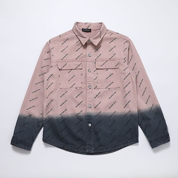 Cheap price! Balenciaga replica large fit logo long sleeve shirt bal36827