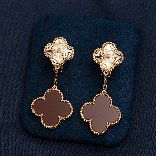 Super Hot Topic! Van Cleef & Arpels Magic Copy Alhambra Earrings 2 Motifs vae97208