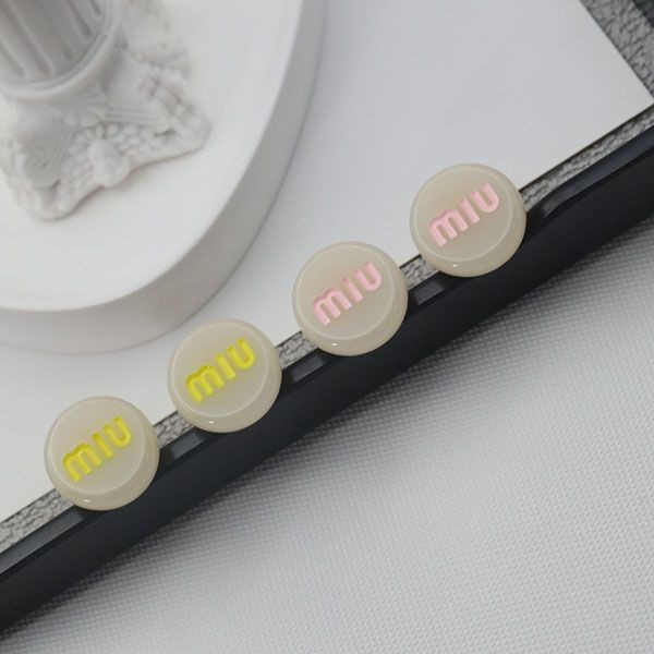 Miu Miu logo enamel fake metal stud earrings myr91362