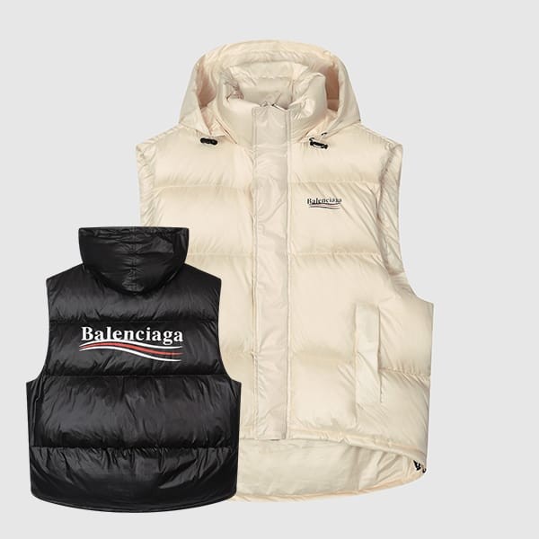 Competition Balenciaga Replica COCOON Political Campaign Puffer Vest 2 Colors 762769TYD361000