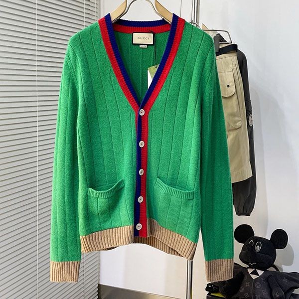Secured Gucci Replica Ribbed Knit Wool Cardigan guj97726 Secured Gucci Replica Ribbed Knit Wool Cardigan guj97726