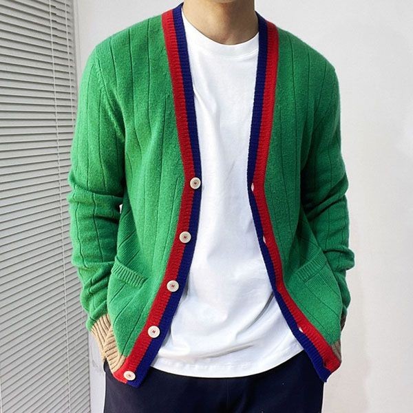 Secured Gucci Replica Ribbed Knit Wool Cardigan guj97726