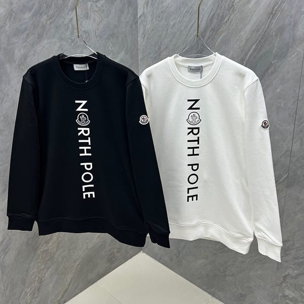 Cheap Moncler Logo Pullover Sweatshirt with Tracking Replica 2 Colors 8G00028809KF999