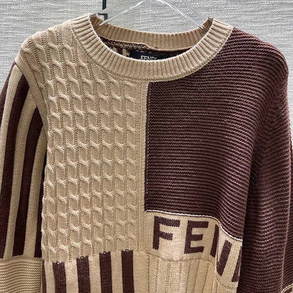 Fendi cashmere wool sweater with logo replica, popular all over the world! fel96240