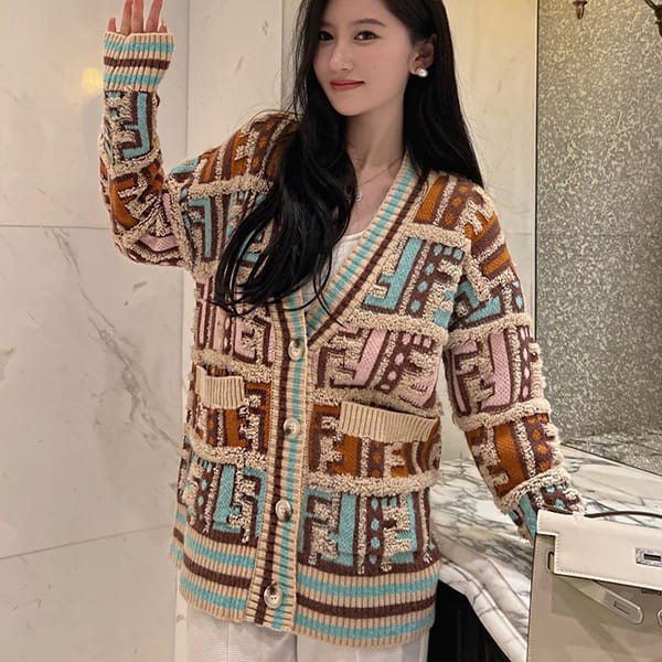 New sale Fendi copy junior chenille knit cardigan fep03036