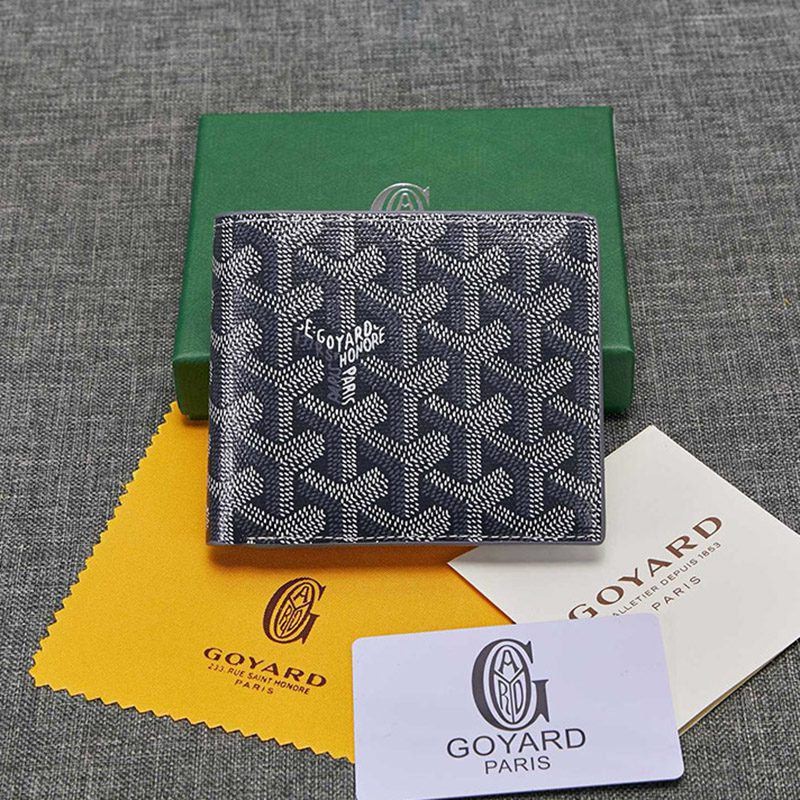 Classic [Goyard] Herringbone pattern mini wallet fake coin case Gob29036