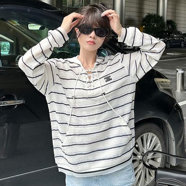 Love at first sight? Replica Celine oversized fleece Triomphe hoodie Cez10014