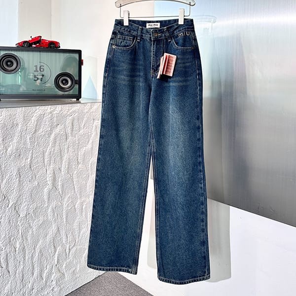 ★Japan!! Popular! Miu Miu Replica Chambray Denim Pants myz46994