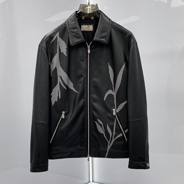 Free shipping Hermes Herbier perfore straight cut jacket fake H353160HC11 Free shipping Hermes Herbier perfore straight cut jacket fake H353160HC11