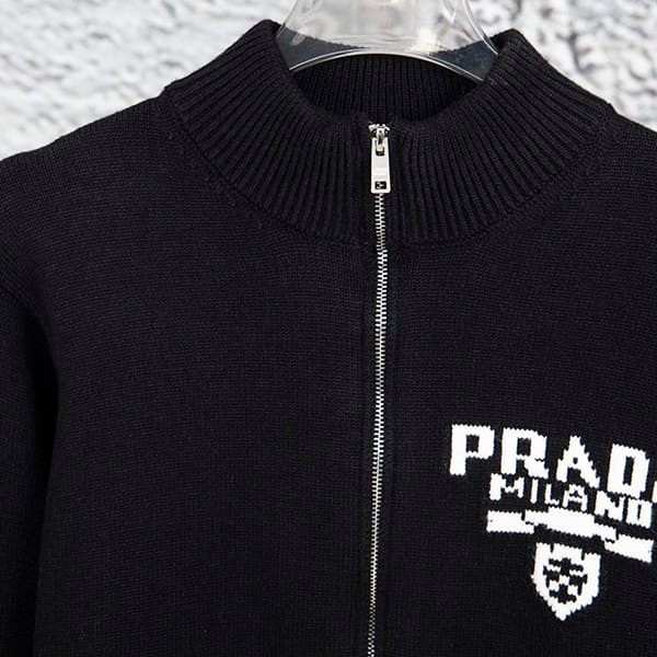 Latest and stylish Prada copy wool cashmere knit cardigan puc00046